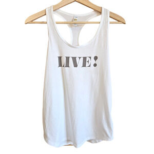Lole Live Racerback Scalloped Tank Top White Women's Small